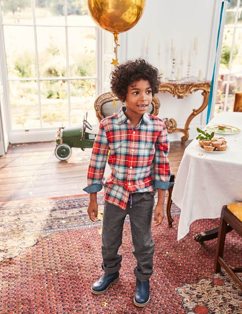 Brushed Check Shirt - Salsa Red/Watercress Green Brushed Check Shirt - Salsa Red/Watercress Green