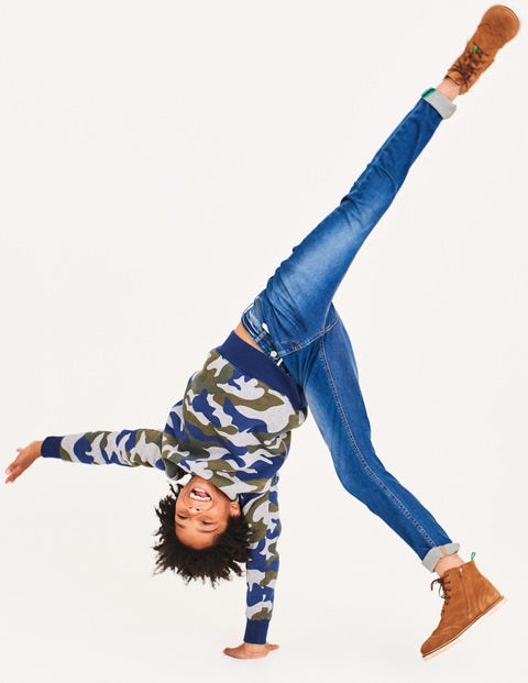 Shaggy-Lined Sweatshirt - Grey Marl/Swamp Green Camo Shaggy-Lined Sweatshirt - Grey Marl/Swamp Green Camo