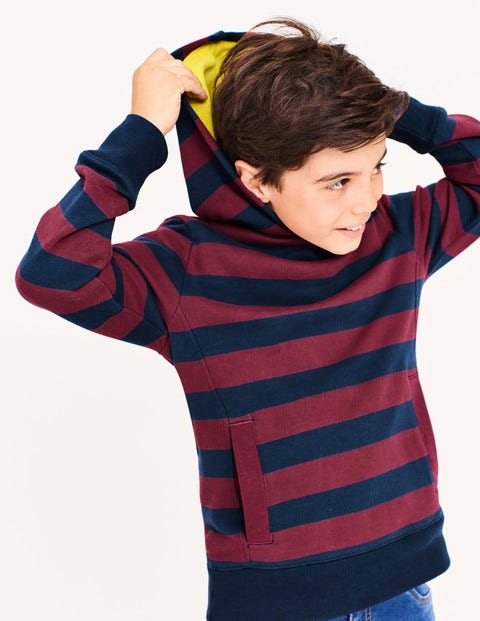 Stripy Hoodie - School Navy/Grenadine Red Stripy Hoodie - School Navy/Grenadine Red