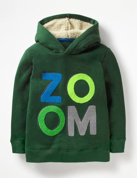 Bouclé Popover Hoodie - Scots Pine Zoom Bouclé Popover Hoodie - Scots Pine Zoom