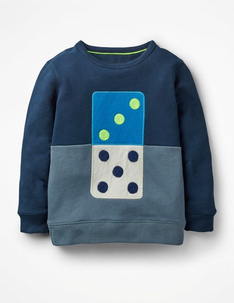 Domino Sweatshirt - School Navy Domino Domino Sweatshirt - School Navy Domino