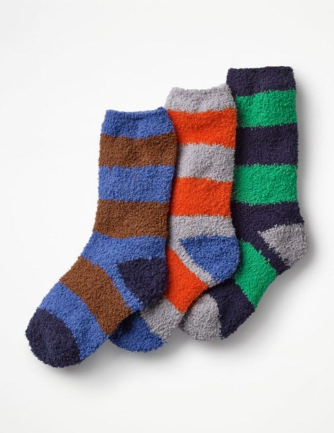 3 Pack Fluffy Socks - Multi Stripes 3 Pack Fluffy Socks - Multi Stripes