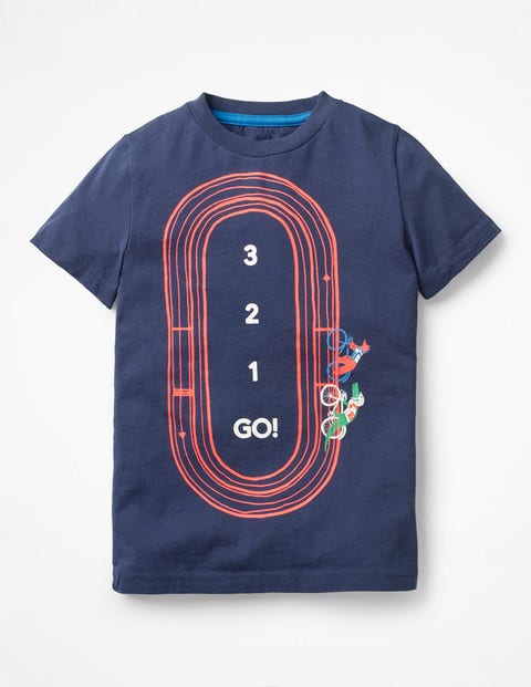 Sporty Graphic T-Shirt - Navy Blue Velodrome Sporty Graphic T-Shirt - Navy Blue Velodrome
