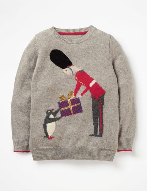 Festive Crew Sweater - Grey Marl Soldier Festive Crew Sweater - Grey Marl Soldier