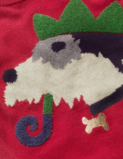 Festive Crew Jumper - Flame Red Sprout Festive Crew Jumper - Flame Red Sprout