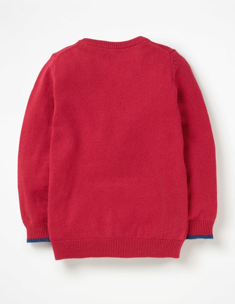 Festive Crew Jumper - Flame Red Sprout Festive Crew Jumper - Flame Red Sprout