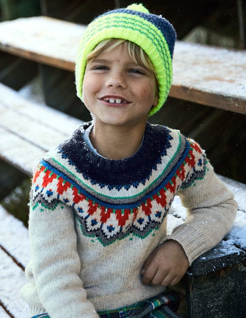 Chunky Fair Isle Crew Jumper - Ivory Fair Isle Chunky Fair Isle Crew Jumper - Ivory Fair Isle