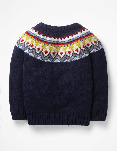 Chunky Fair Isle Crew Sweater - School Navy Fair Isle Chunky Fair Isle Crew Sweater - School Navy Fair Isle