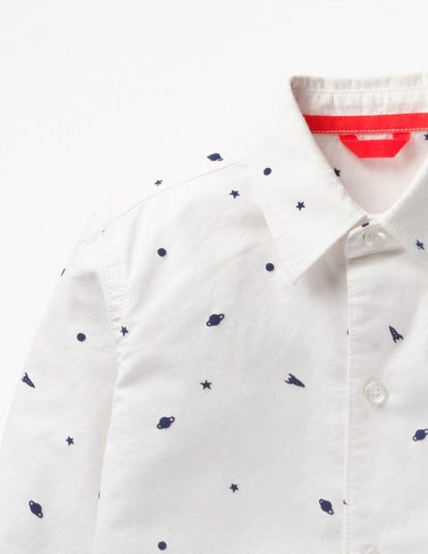 Space Print Party Shirt - White Outer Space Space Print Party Shirt - White Outer Space