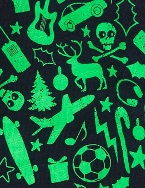 Printed Festive T-Shirt - Midnight Blue Christmas Tree Printed Festive T-Shirt - Midnight Blue Christmas Tree