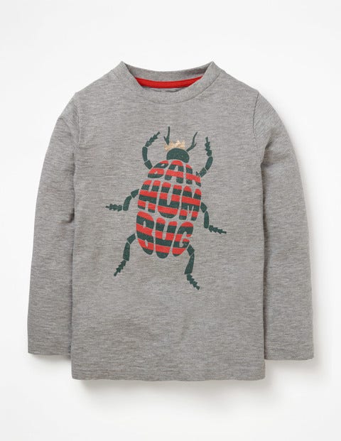 Printed Festive T-Shirt - Grey Marl Bah Humbug Printed Festive T-Shirt - Grey Marl Bah Humbug