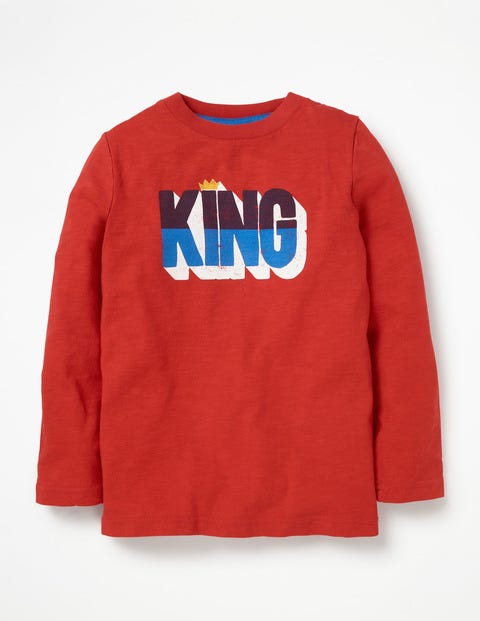 Printed Festive T-Shirt - Post Box Red King Printed Festive T-Shirt - Post Box Red King