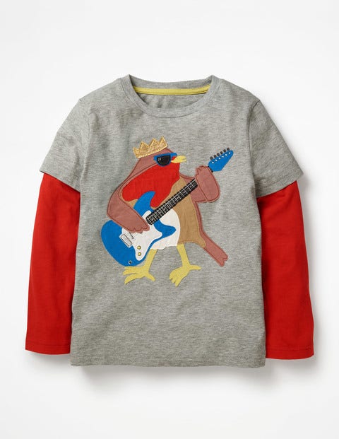 Party Animal T-Shirt - Grey Marl Rockin' Robin Party Animal T-Shirt - Grey Marl Rockin' Robin