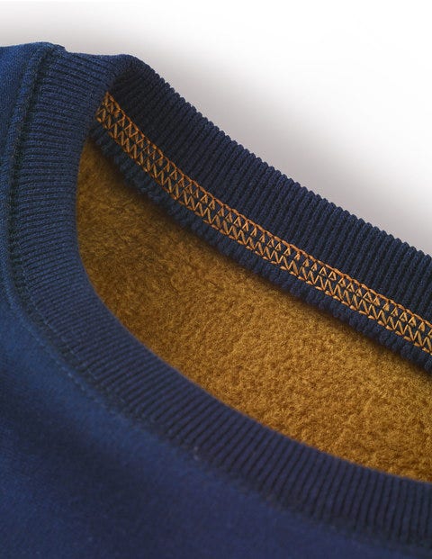 Cosy Textured Sweatshirt - College Blue Bouclé B Cosy Textured Sweatshirt - College Blue Bouclé B
