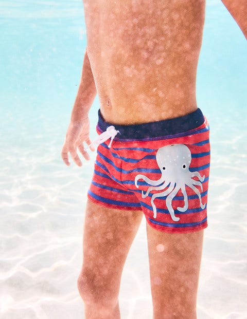 Swim Trunks - Jam Red/Duke Blue Octopus Swim Trunks - Jam Red/Duke Blue Octopus