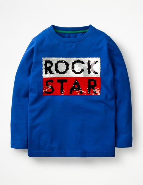 Superstar-T-Shirt Mit Pailletten - Orionblau, Rockstar Superstar-T-Shirt Mit Pailletten - Orionblau, Rockstar
