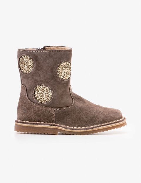 Short Leather Boots - Mouse Brown Short Leather Boots - Mouse Brown