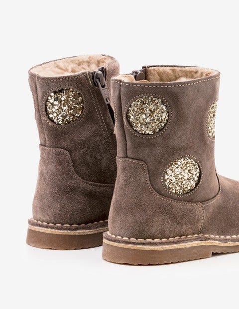 Short Leather Boots - Mouse Brown Short Leather Boots - Mouse Brown