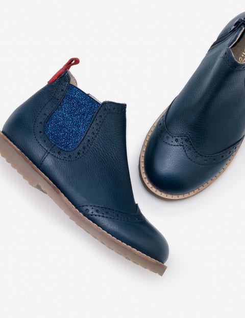 Leather Chelsea Boots - Navy Leather Chelsea Boots - Navy