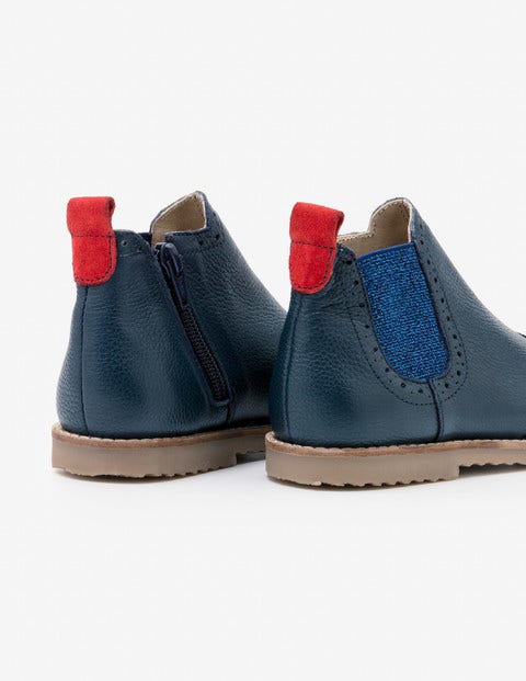 Leather Chelsea Boots - Navy Leather Chelsea Boots - Navy