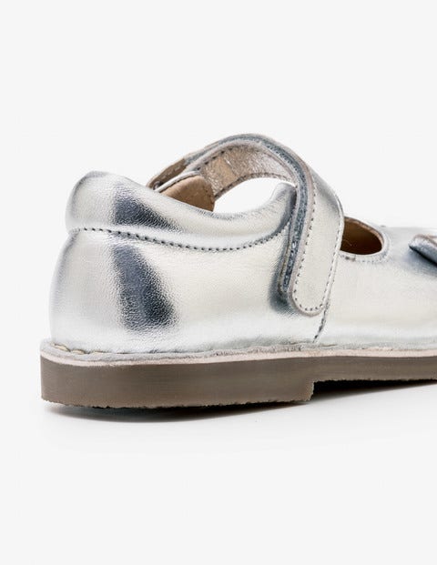 Novelty Mary Janes - Silver Metallic Novelty Mary Janes - Silver Metallic