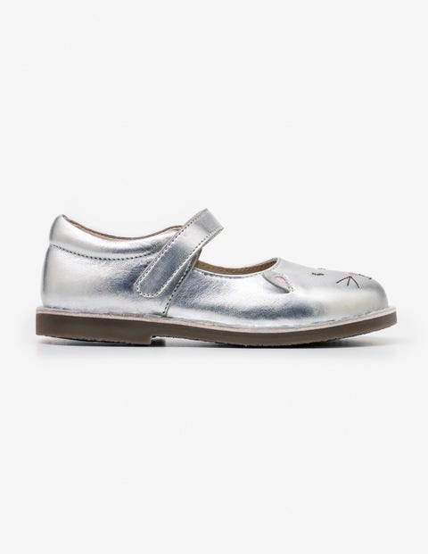 Novelty Mary Janes - Silver Metallic Novelty Mary Janes - Silver Metallic