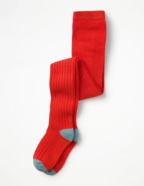 Ribbed Tights - Gladeoli Red Ribbed Tights - Gladeoli Red