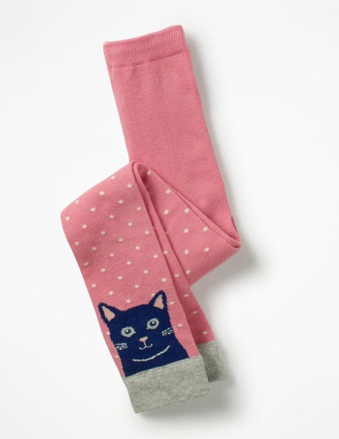 Patterned Footless Tights - Formica Pink Pin Spot Patterned Footless Tights - Formica Pink Pin Spot