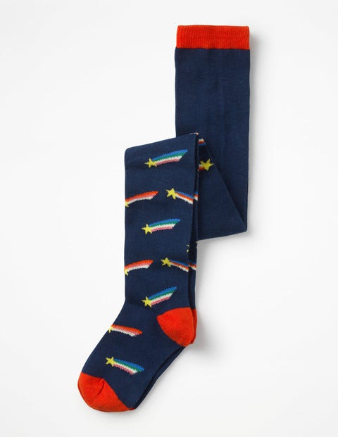 Patterned Tights - Starboard Blue Shooting Star Patterned Tights - Starboard Blue Shooting Star