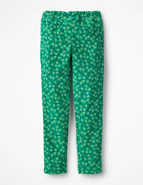 Cord Leggings - Green Pepper Retro Daisies Cord Leggings - Green Pepper Retro Daisies