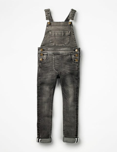 Skinny Fit Denim Overalls - Grey Wash Denim Skinny Fit Denim Overalls - Grey Wash Denim