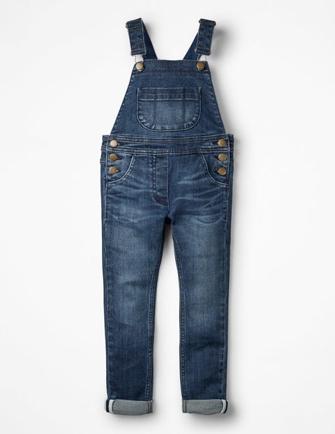 Skinny Fit Denim Dungarees - Mid Vintage Skinny Fit Denim Dungarees - Mid Vintage