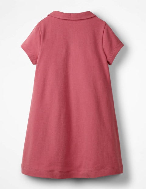 Big Appliqué Polo Dress - Rose Pink Sausage Dog Big Appliqué Polo Dress - Rose Pink Sausage Dog