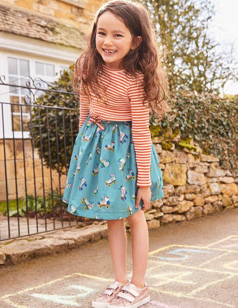 Hotchpotch Tie-Waist Dress - Blue Roller Skates Hotchpotch Tie-Waist Dress - Blue Roller Skates