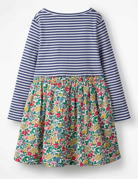 Hotchpotch Tie-Waist Dress - Multi Flowerbed Hotchpotch Tie-Waist Dress - Multi Flowerbed