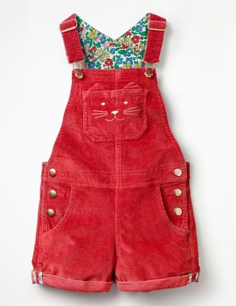 Short Overalls - Poppy Red Short Overalls - Poppy Red