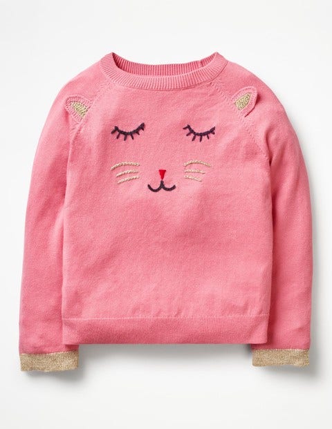 Animal Antics Sweater - Formica Pink Cat Animal Antics Sweater - Formica Pink Cat