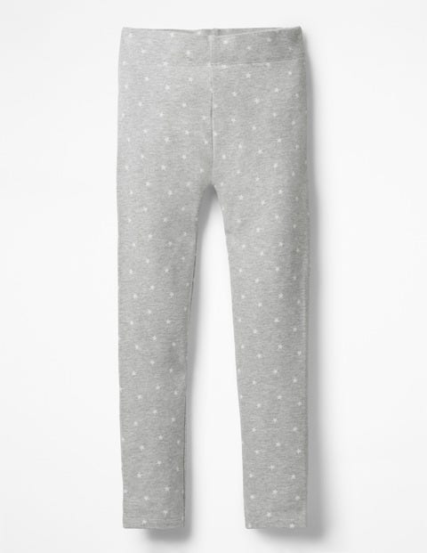 Fun Cosy Leggings - Grey Marl Ecru Stars Fun Cosy Leggings - Grey Marl Ecru Stars