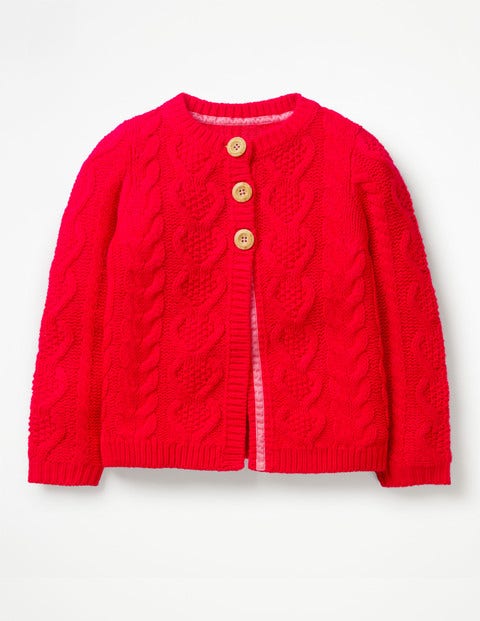 Cosy Cable Cardigan - Polish Red Cosy Cable Cardigan - Polish Red