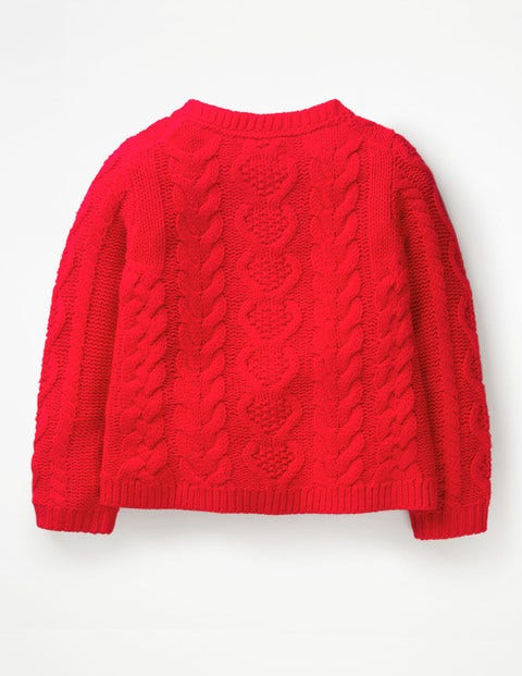 Cosy Cable Cardigan - Polish Red Cosy Cable Cardigan - Polish Red