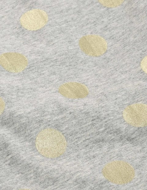 Time-To-Shine T-Shirt - Grey Marl/Gold Foil Spot Time-To-Shine T-Shirt - Grey Marl/Gold Foil Spot