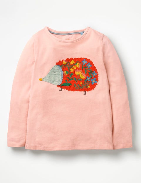Felt Appliqué Pet T-Shirt - Provence Dusty Pink Hedgehog Felt Appliqué Pet T-Shirt - Provence Dusty Pink Hedgehog
