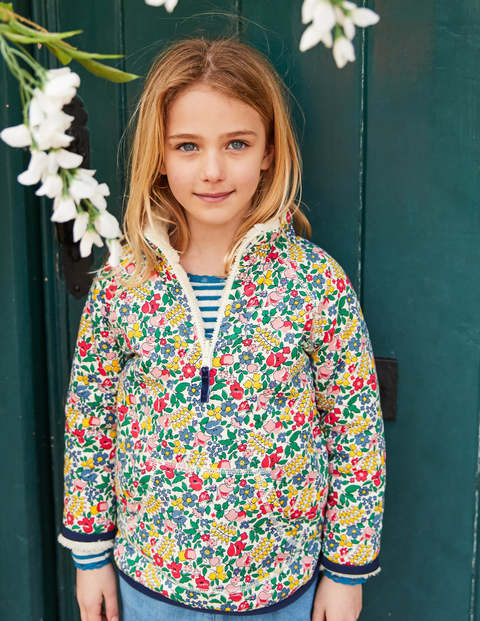 Reversible Half-Zip Sweatshirt - Multi Flowerbed Reversible Half-Zip Sweatshirt - Multi Flowerbed
