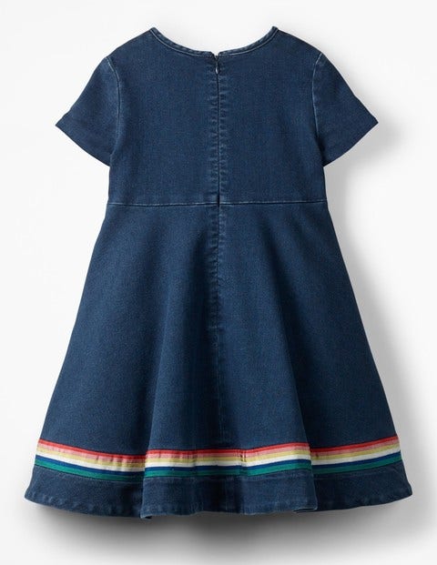 Jersey Denim Skater Dress - Mid Vintage Jersey Denim Skater Dress - Mid Vintage