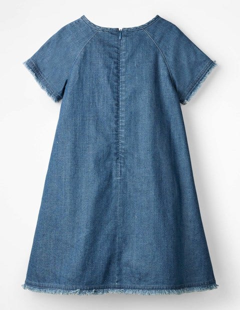Denim Novelty Dress - Mid Vintage Denim Novelty Dress - Mid Vintage