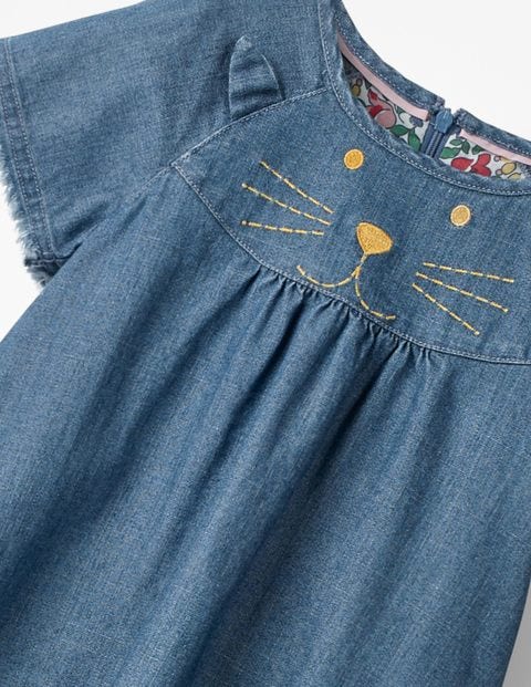 Denim Novelty Dress - Mid Vintage Denim Novelty Dress - Mid Vintage