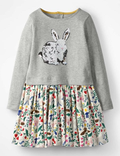 Sequin Logo Dress - Ecru Peculiar Pets Sequin Logo Dress - Ecru Peculiar Pets