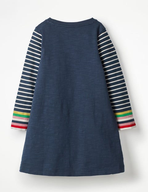 Stripy Jersey Dress - School Navy Stripy Jersey Dress - School Navy