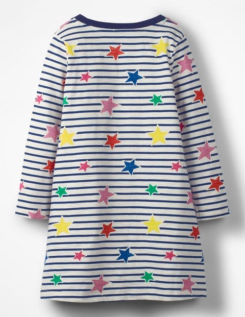 Stripy Jersey Dress - Star Stripe Stripy Jersey Dress - Star Stripe