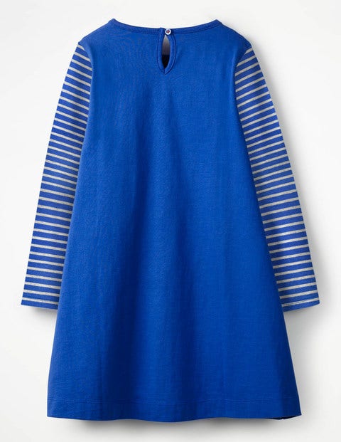 Big Appliqué Dress - Cobalt Blue Bunny Big Appliqué Dress - Cobalt Blue Bunny